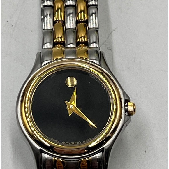 Movado Authentic Folio Museum Two-Tone‎ Watch Black & Gold Ref. 81.E4.9812 main image 6